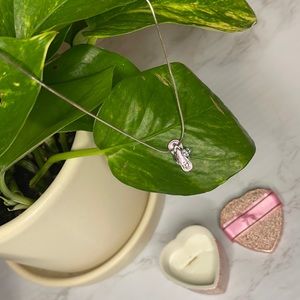 NWOT - Sterling Silver Floral Sandal Necklace